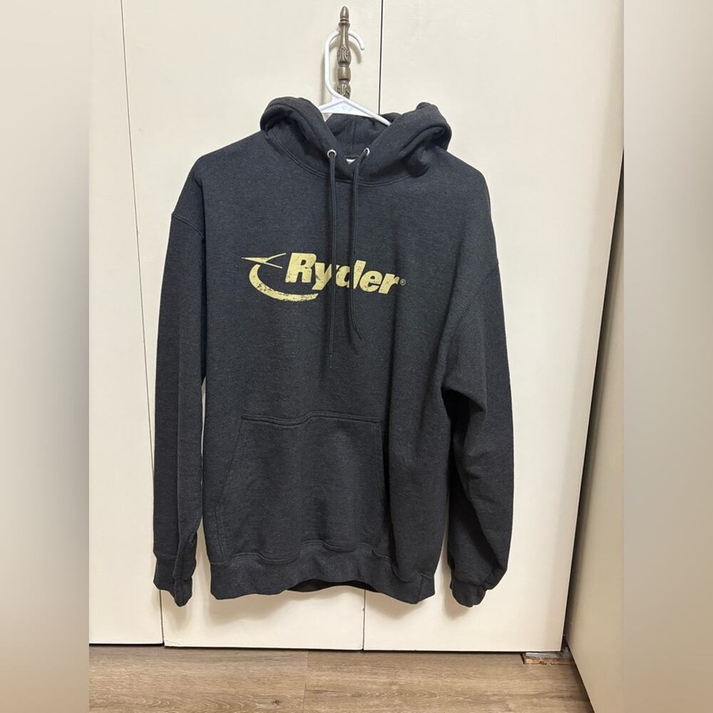 Port & Company Ryden Gray Hoodie Graphic Sweater Man Large